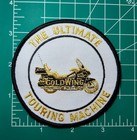 Honda Gold Wing Ultimate Touring Machine 3  Round Embroiderd Patch Gold Metallic
