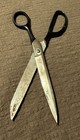Vintage Tailor Shears Black Handle 9   10    Sewing Scissors Heavy Duty As-is