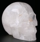 Huge 5 0  White Quartz Carved Crystal Skull  Realistic  Crystal Healing