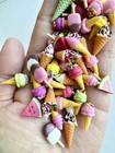 Lot  20 Pcs 1 12 Food Handmade Clay Ice Cream Popsicle Fruit Miniature Wholesale