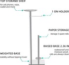 Toilet Paper Holder Stand Floor Standing Dispenser 4 Rolls Storage Shelf Chrome
