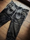 Original August Strauss M  nchen Hirschleder Lederhose Trachten Gr  52 