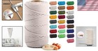 Macrame Cotton Cord 5mm 100m Natural Beige White Braided Rope For Craft Diy H   