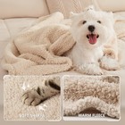 1 Pack 3 Calming Blankets Fluffy Premium Fleece Pet Small  pack Of 3   Beige