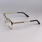 Gucci Men Authentic Eyeglasses Gold Black Demo Square Gg0609ok 001 New