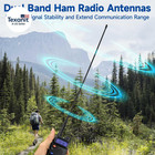 Vhf Uhf 144 430mhz Dual Band Whip Antenna Sma Female Soft Walkie Talkie Antennae