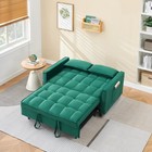 3-in-1 Convertible Sleeper Sofa Bed Modern Velvet Loveseat Couch W pull Out Bed
