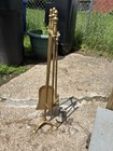 This Is A Vintage French Brass Fireplace Tools Featuring A Shovel Poker An Stand