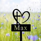 Custom Cat Memorial Stake  Personalized Metal Cat Grave Marker pet Cemetery Sign