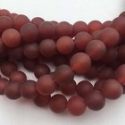 Dark Carnelian Matte Round Beads 6mm 8mm 10mm 15 5  Strand