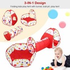 3-in-1 Kids Play Tent With Crawl Tunnel   Ball Pit Foldable Kids Playhouse