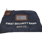 Vintage Bank Deposit Money Bag Zippered Lock With Key First Security Bank M4010