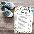 25 Guess Who Mommy Or Daddy Fun Baby Shower Game Idea For Girl Or Boy Cute Gold
