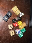 Lot Of 145 Vintage Dice Mixed Material Various Shapes   Brands