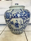 Chinese Qing Blue And White Porcelain Large Storage Vessel 20 