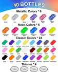 Airbrush Paint 36 Colors With 4 Thinner Airbrush Paint Set water-based Air Brush