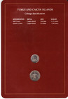 Coin All Nations Turks   Caicos Uncirculated 2 Coin Set Collection 1981 W stamp