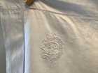 Antique Vintage French Pillow Sham Pure Linen Hand Embroidery Monogram Cd Dc