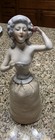 Vintage Half Doll For Pin Cushion Porcelain  Lady  Floral Head Sexy Pose