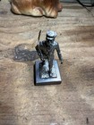 Vintage Pewter Confederate Soldier Mini Figurine Made In Usa