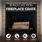 Panacea Graphite Black Cast Iron Fireplace Grate