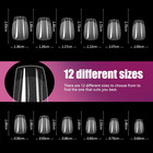 Extra Short Coffin Clear Nail Tips 600pcs Full Cover Soft Acrylic Press For Nail