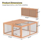 Portable Chicken Coop Run Wooden Rabbit Hutch Outdoor Small Animal Cage House