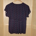 Michael Michael Kors Short Sleeve Bold Print Top Medium