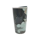 Starbucks Mermaid 2018 Ceramic 12 Oz Tumbler Travel Mug Blue Teal Black   Gold