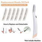 18 Pack Replacement Head For Finishing Touch Flawless Dermaplane Glo Facial Exfo