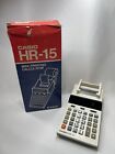 Vintage Casio Hr-15 Mini Printer Calculator 10 Digit Ac battery Nos New In Box