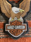 Harley-davidson Large Patch Embroidered Eagle Bar Shield Back Jacket 8    X 10 5   