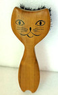 Vtg Cat Shaped Clothes Or Shoe Brush Wooden Handle Made In West Germany 6 25 