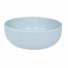 Vtg Korean Celadon Blue Soup Salad Bowls Grapes grape Leaf Pattern 5 Pc