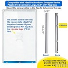 2pc Plastic Bracket For Extra-large Ideal Pet Designer Series Door  Easy Install