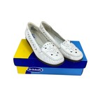 Dr Scholls Womens Shoes Size 8m White Leather Casual Flat Moccasin W box New