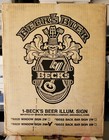 Vintage 1982 Beck   s Bier German Import Beer Illuminated Sign By Price Bros  New