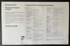 Rare Original  1982 Porsche 911 Sc Targa Sales Brochure Usa  single Page Sheet 