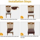 Jacquard Stretch Chair Seat Cover Washable Dustproof Us