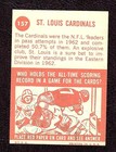 1963 Topps Football  157 St  Louis Cardinals Team Photo  Special Print  Ex  oc  