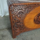 Antique Traditional Hand Carved Chinese Aromatic Camphor Chest 38 w X 22 h