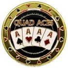 Quad Aces Poker Card Guard Protector Coin Weight   Case   Pouch Usa Seller