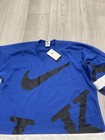 Nike Hockey Jersey Mens M Blue Black White Club Varsity Oversized Hv1147-480 New