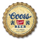 Coors Banquet Beer Bottle Cap Large 18  Metal Aluminum Sign Garage Bar Rockies