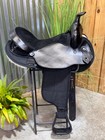 16    Fabtron Black Round Skirt  Western Barrel Trail Saddle  7105   Clean        