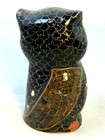 Vintage Crackle Glaze Ceramic Owl Figurine Cloisonne Style 3 