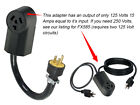 Male 5-15p 3prong Plug To Female 10-30r 3pin Dryer Receptacle Power Cord Adapter