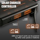 10a Mppt Solar Charge Controller 12v Lcd Intelligent Regulator With Type-c usb