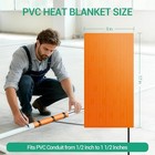 Electric Pipe Heating Blanket 17x9  - Silicone Heater Mat With Thermostat  120v 