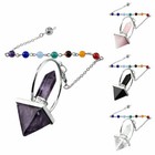 Dowsing Crystal Spiritual Energy Prism Pendulum 7 Chakra Reiki Healing Balancing